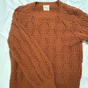 Elegant Knit Rust Sweater